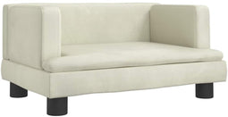 vidaXL - Hondenmand - 60x40x30 - cm - fluweel - crèmekleurig