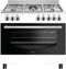 Wiggo WO-E905R - Gasfornuis - 5 Kookzones - 7 Ovenstanden - Wokbrander - Wit Rvs