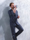 Robson Graphic Heren Pyjamaset - Doorknoop - 100% Katoen - Blauw