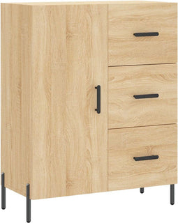 vidaXL - Dressoir - 69,5x34x90 - cm - bewerkt - hout - sonoma - eikenkleurig