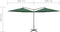 vidaXL - Parasol - dubbel - met - stalen - paal - 600 - cm - zandkleurig