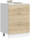 vidaXL - Keuken - onderkast - bewerkt - hout - sonoma - eikenkleurig