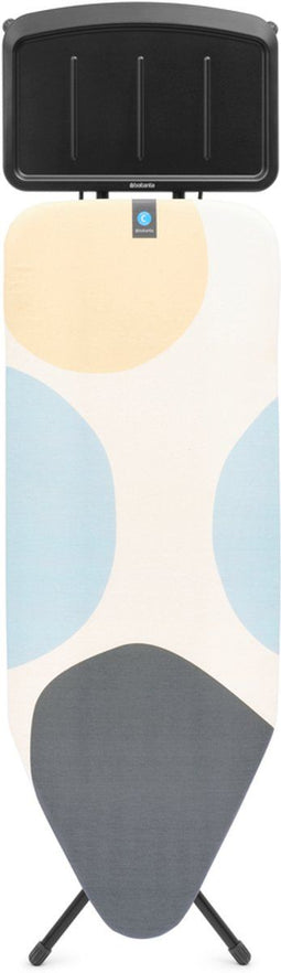 Brabantia Strijkplank C - Stoomstrijkplank met Stoomunithouder - 124 x 45 cm - Spring Bubbles