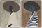 Esprit - Schilderij Hoed Modern - Handgeverfd - Wit Bruin (2 stuks)