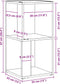 vidaXL - Hoekkast - Zwart - Eiken - 33x33x67 - cm - Bewerkte - Hout