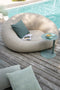 J-Line - Lig-/lounge Tuinmatras - Donut Polyethyleen Grijs