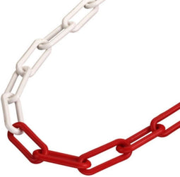Topgear Kunststof signaalketting - 6 mm dik - 25 meter - rood/wit