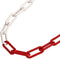 Topgear Kunststof signaalketting - 6 mm dik - 25 meter - rood/wit