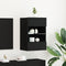 vidaXL - LED - TV - kast - - - 2 - stuks - - - Zwart - Eiken - - - 40x30x60,5cm - - - Gelaagd - Hout