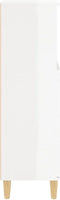 vidaXL - Badkamerkast - 30x30x100 - cm - bewerkt - hout - hoogglans - wit