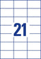 Avery Zweckform 3652, Universele etiketten, Ultragrip, wit, 100 vel, 21 per vel, 70 x 42,3 mm