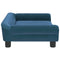 Kinderbank 70x45x26 cm fluweel blauw