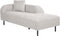 LE CRAU - Chaise longue - Lichtgrijs - Linkszijdig - Stof