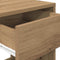 vidaXL - Nachtkastjes - 2 - st - met - lade - 35x34x66,5cm - artisanaal - eikenkleurig