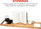 Bamboe Badplank - Verstelbaar 50-92 x 18 x 4 cm - Boekensteun en Tablethouder - Incl. Bekerhouders