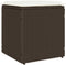 vidaXL - Tuinkrukken - met - kussens - 2 - st - 40x40x43 - cm - poly - rattan - bruin