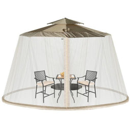 Coast Parasol Muggennet - Insectennet met 2 Deuren en Dubbele Rits - 12,5 x 2,3 m - Beige