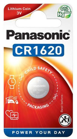 Panasonic CR 1620 - Coin batterij - Lithium 3V 75mAh - 16mm x 16mm x 2mm