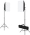 vidaXL - Fotostudioset - met - softboxlampen, - achtergrond - en - reflector