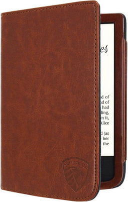 Luxe Hoesje Geschikt voor Pocketbook Touch Lux 4 Hoes Cover Cognac Bruin