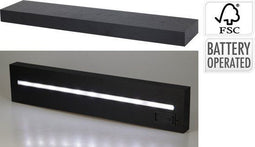 Home&Stylingcollection - Wandplank - LED-verlichting - Zwart - 60cm