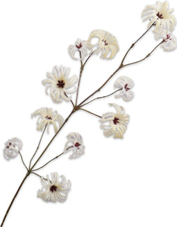 Silk-ka Kunstbloem-Zijden Bloem Clematis Tak Crème 107 cm