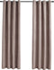 vidaXL - Gordijn - verduisterend - met - metalen - ringen - 2 - st - 140x245 - cm - taupe