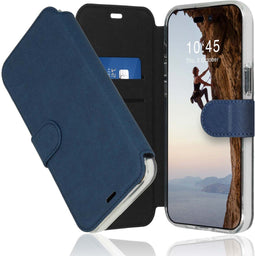 Accezz Hoesje Geschikt voor iPhone 14 Pro Hoesje Met Pasjeshouder - Accezz Xtreme Wallet Bookcase - Donkerblauw