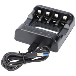 L4 quick charger for Li-Ion 1.5V batteries and NiMH 1.2V batteries AA AAA, for 1-4 batteries, withou