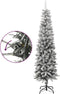 vidaXL - Kunstkerstboom - met - sneeuw - smal - 240 - cm - PVC - en - PE