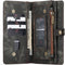 Caseme - vintage 2 in 1 portemonnee hoes - Geschikt voor iPhone 12 Pro Max - Zwart