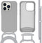iMoshion Hoesje Geschikt voor iPhone 14 Pro Hoesje Met Koord - iMoshion Color Backcover met afneembaar koord - Grijs