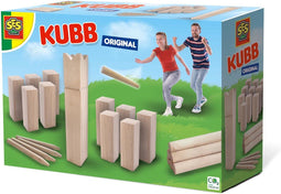 SES Kubb Original - Buitenspel met echt houten onderdelen - Inclusief bewaartas