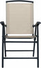 vidaXL - Tuinstoelen - inklapbaar - 2 - st - textileen - crème