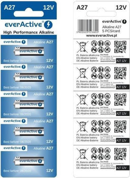 5 Stuks (1 blister á 5 st) A27 27A everActive