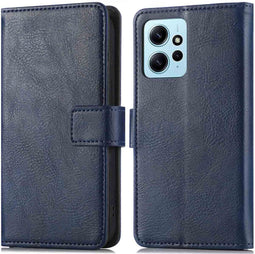 iMoshion Hoesje Geschikt voor Xiaomi Redmi Note 12 (4G) Hoesje Met Pasjeshouder - iMoshion Luxe Bookcase - Donkerblauw