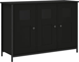 vidaXL - Dressoir - 100x35x70 - cm - bewerkt - hout - zwart