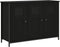 vidaXL - Dressoir - 100x35x70 - cm - bewerkt - hout - zwart