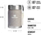 Stanley Classic Legendary Food Jar 0,4L met spork | Matte Black Pebble | Lunchbox houdt 7 uur warm, of koud | Dubbelwandige Isolatie | Lekvrij | BPA-Vrij