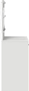 vidaXL - Kaptafel - met - LED - Verlichting - - - Wit, - 78,5 - x - 41 - x - 135 - cm