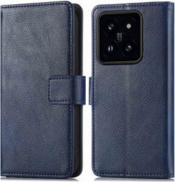 iMoshion Hoesje Geschikt voor Xiaomi 14 Hoesje Met Pasjeshouder - iMoshion Luxe Bookcase - Donkerblauw