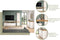 Furnilux Sugar - Tv meubel - Wit melamine Wotan eiken - 30x235x190cm