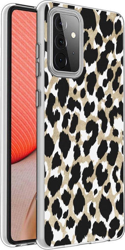 iMoshion Hoesje Geschikt voor Samsung Galaxy A72 Hoesje Siliconen - iMoshion Design hoesje - Goud / Zwart / Golden Leopard