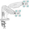 ONKRON G-160-W - Draaibare en kantelbare bureauhouder voor 2 monitoren 13-32 inch max 8 kg - Wit