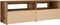 vidaXL - Nachtkastjes - 2 - st - met - LED's - 60x35x40 - cm - oud - houtkleurig
