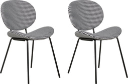 Set van 2 eetkamerstoelen LUANA Zwart/wit
