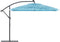vidaXL - Parasol - met - stalen - paal - 290x290x238 - cm - blauw