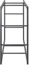 vidaXL - Haardhoutrek - 110x30x61 - cm - staal - zwart