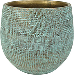 Steege Plantenpot - moderne look - shiny blauw - D18 x H16 cm - Bloempotten - Keramiek