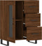 vidaXL - Dressoir - 69,5x34x90 - cm - bewerkt - hout - bruin - eikenkleur